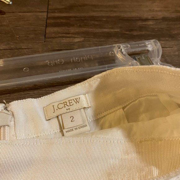 J. Crew Cream/Ivory Flare Mini Skirt - Picture 3 of 4